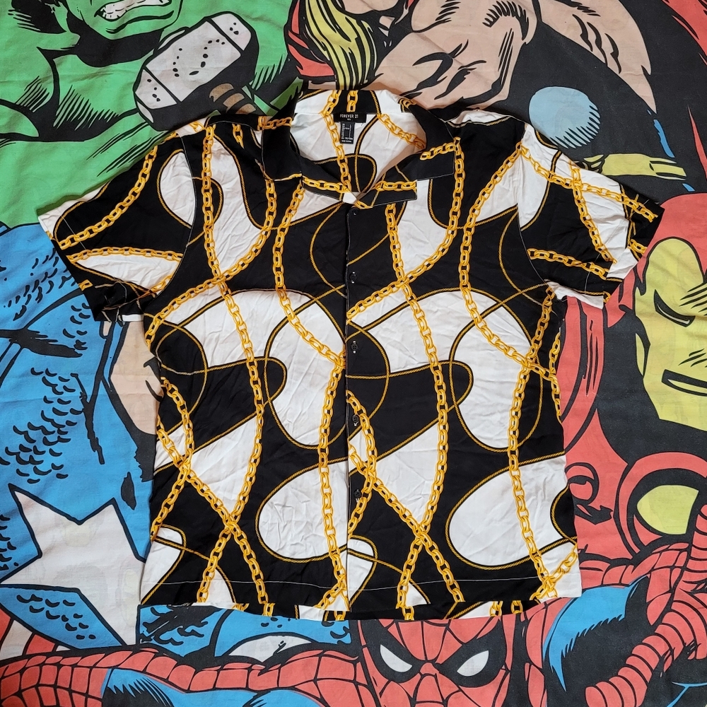 Forever 21 Button Shirt Large - Picture 1 of 5